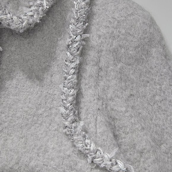 CHICJOC Italian Mohair & Wool Short Coat with Silk Lining, Size 38 - Picture 5 of 16